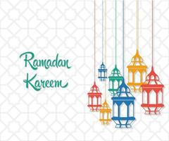 Ramadan Kareem greeting card background vector