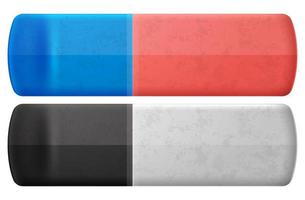 Set of eraser on white background vector