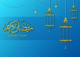 Ramadan Kareem greeting card background vector