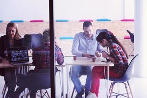 startup business team on meeting at modern office photo