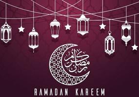 fondo de tarjeta de felicitación de ramadán kareem vector