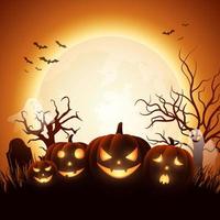 Halloween night background vector