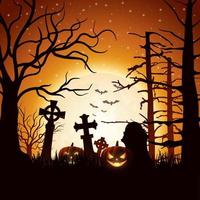 Halloween night background vector