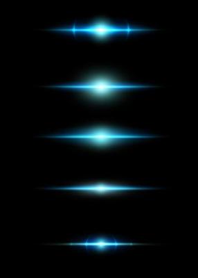 Glow light effect. Star burst with sparkles. black background.