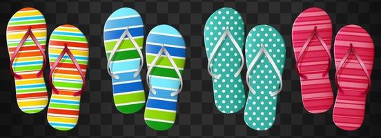 Flip flops set. Isolated vector design.