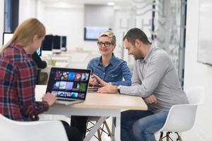 startup business team on meeting at modern office photo