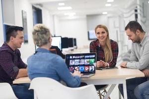 startup business team on meeting at modern office photo