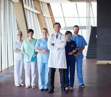 group of medical staff at hospital photo