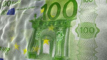 Fond d'argent textile de 100 euros, boucle video