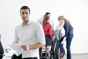 young business man at meeting photo