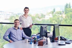 business people in a meeting at office photo