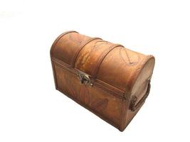 treasure chest on white photo