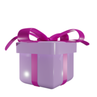 caja de regalo realista de renderizado 3d png