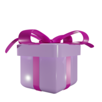 3D-Rendering realistische Geschenkbox png