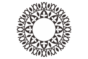 Black Mandala Ornament Frame Border png