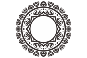 Black Mandala Ornament Frame Border png