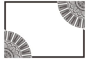 borda de moldura de ornamento de mandala preta png