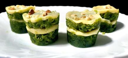 Doodhi ki Barfi Indian sweet dish.bottle gourd barfi photo