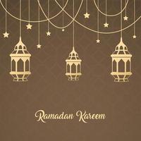 fondo de tarjeta de felicitación de ramadán kareem vector