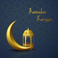 fondo de tarjeta de felicitación de ramadán kareem vector