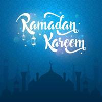 fondo de tarjeta de felicitación de ramadán kareem vector