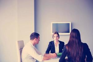 business people group in a meeting at office photo