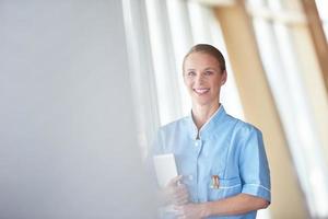 female doctor with tablet computer photo