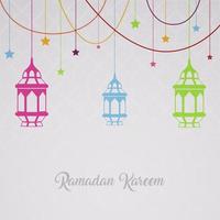 fondo de tarjeta de felicitación de ramadán kareem vector