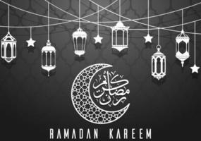 fondo de tarjeta de felicitación de ramadán kareem vector