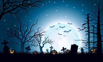 Halloween night background vector