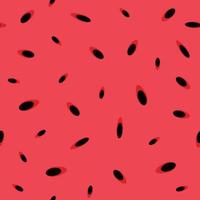 Seamless pattern of red watermelon with black seeds vector