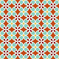 Background with seamless pattern in colorful islamic style vector