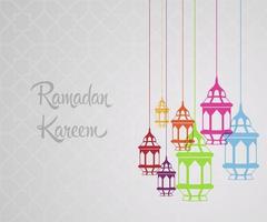 fondo de tarjeta de felicitación de ramadán kareem vector