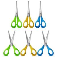 Set of scissors on white background vector