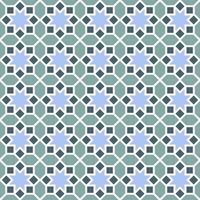 Background with seamless pattern in colorful islamic style vector