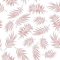 Tropical Seamless floral pattern background with palm leaves. vector