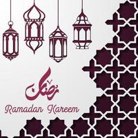 fondo de tarjeta de felicitación de ramadán kareem vector