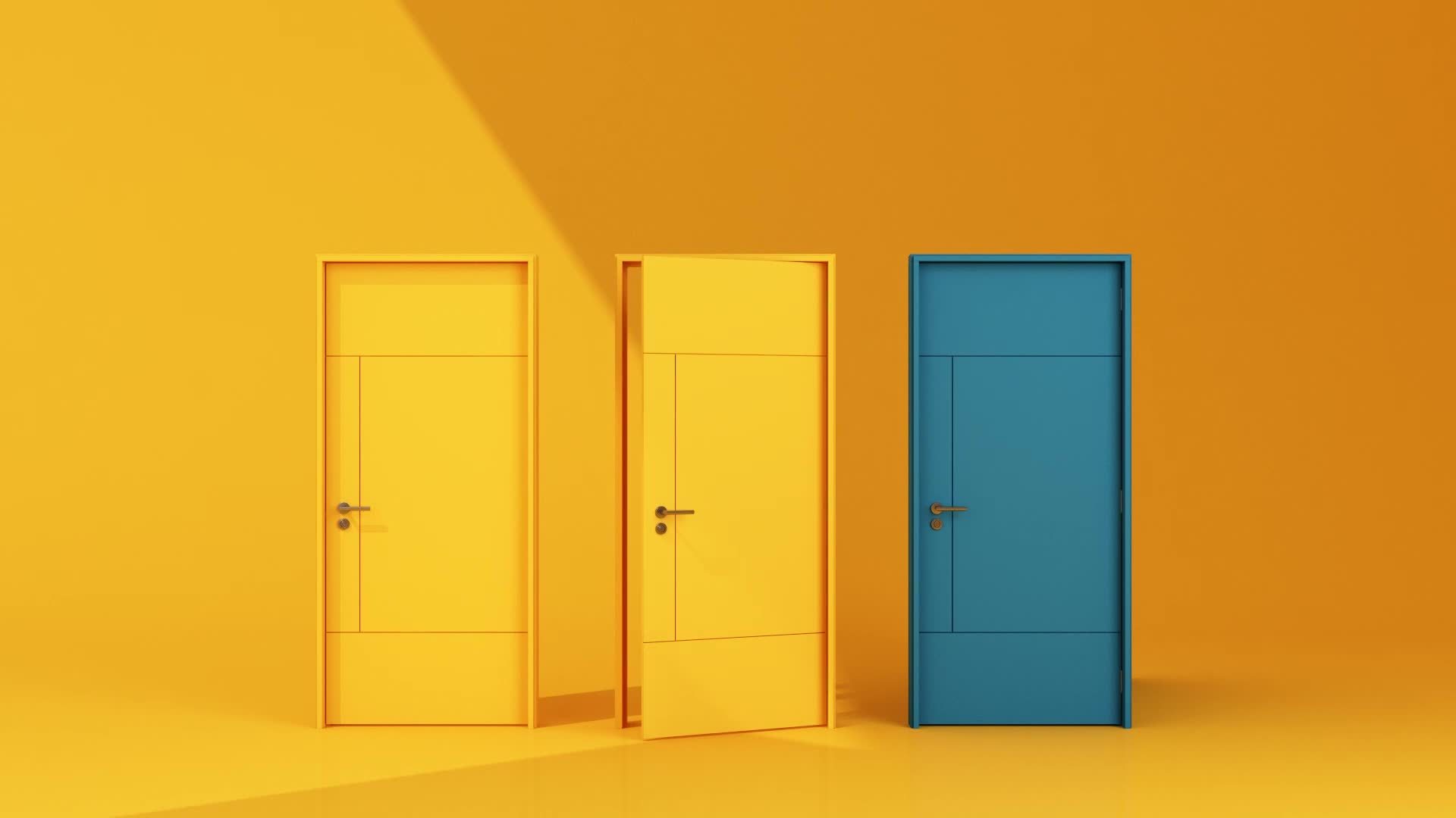3d rendering, open door, objects isolated on bright pastel background and blue door. Abstract metaphor, options and opportunities, choice, modern minimal concept. animation looped animation looped 12086745 Stock Video at Vecteezy 3d rendering, open door, objects isolated on bright pastel background and blue door. Abstract metaphor, options and opportunities, choice, modern minimal concept. animation looped animation looped 12086745 Stock Video at Vecteezy