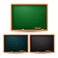 Set of colorful blank boards on white background