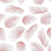 Tropical Seamless floral pattern background with palm leaves. vector