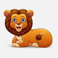 Cartoon lion sitting vector