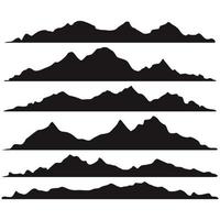 Mountains silhouettes on a white background vector
