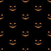 conjunto de caras de miedo calabazas de halloween vector