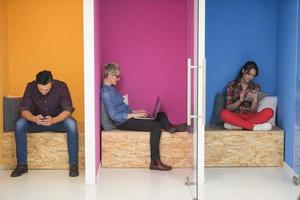 group of business people in creative working  space photo