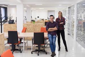 business people group portrait at modern office photo