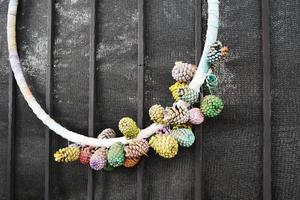 craft made of colorful cones photo