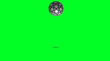 bouncing ball animation, isolated on a green screen background video