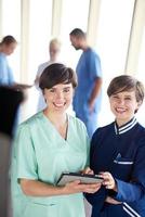 group of medical staff at hospital photo