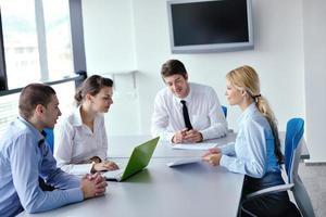 business people in a meeting at office photo