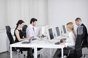 business people group working in customer and help desk office photo